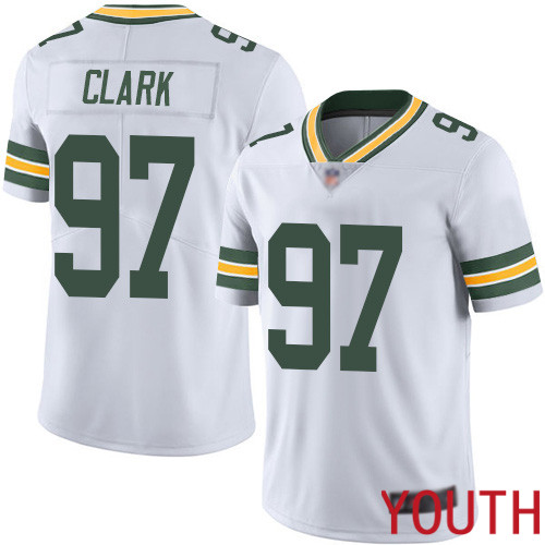 Green Bay Packers Limited White Youth #97 Clark Kenny Road Jersey Nike NFL Vapor Untouchable